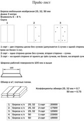 доска необрезная береза